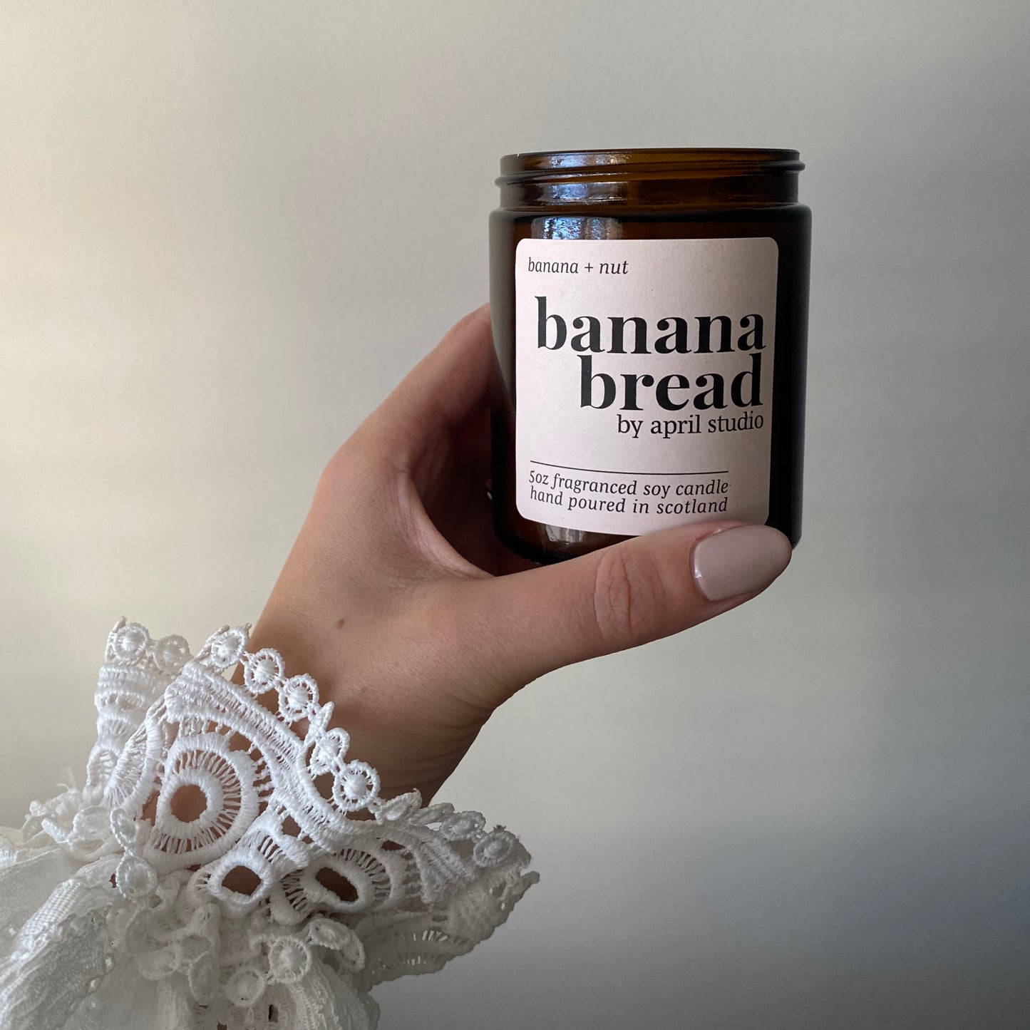 banana bread scented soy jar container candle