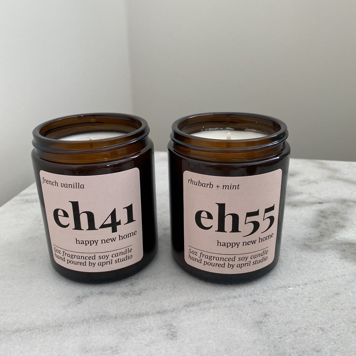 custom postcode new home candle