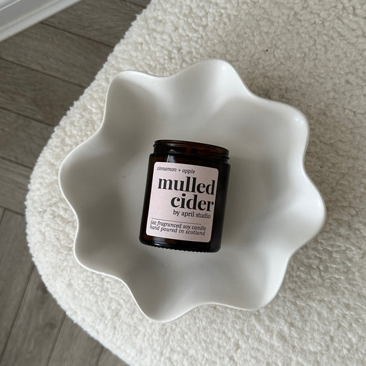 mulled cider scented soy jar container candle