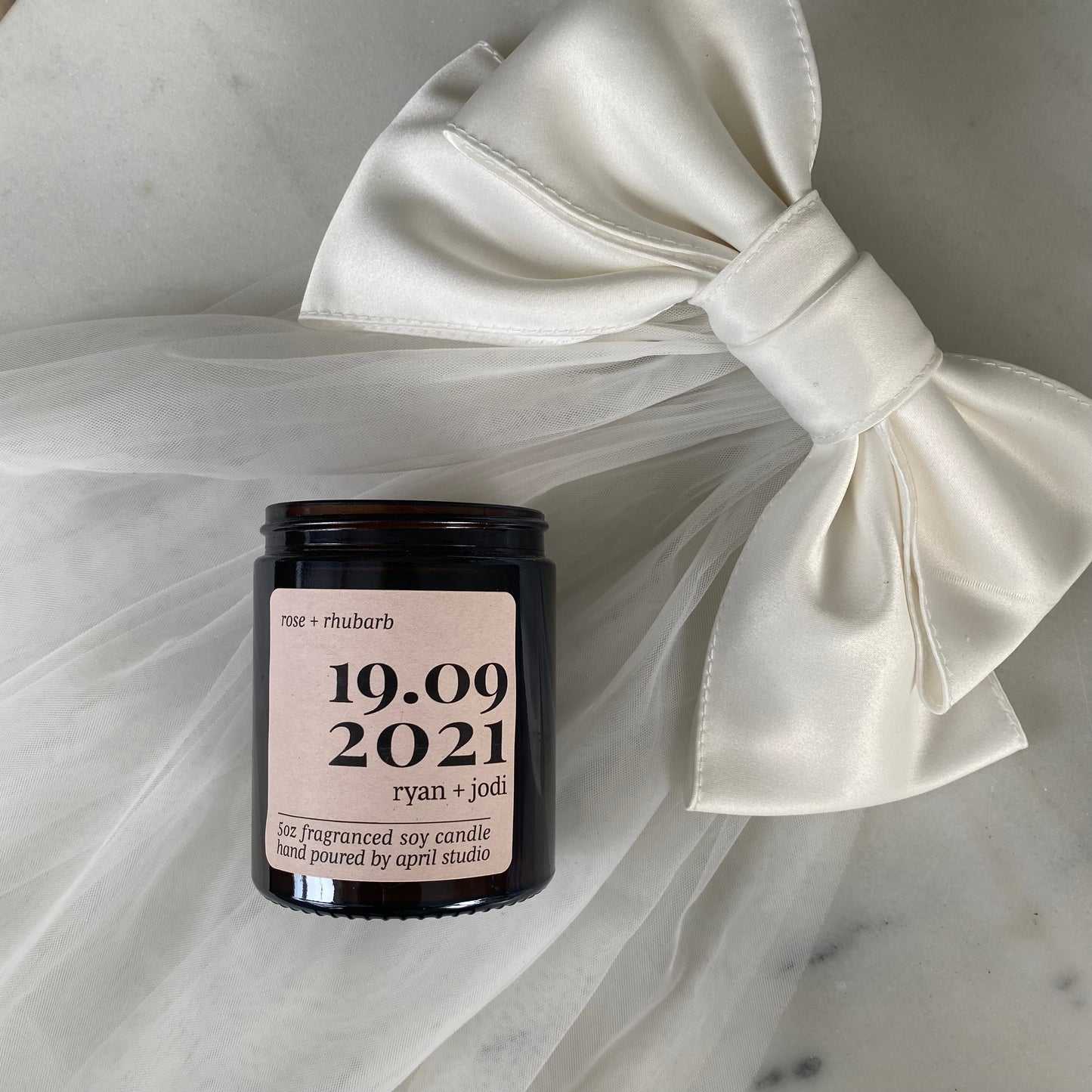 custom wedding engagement candle